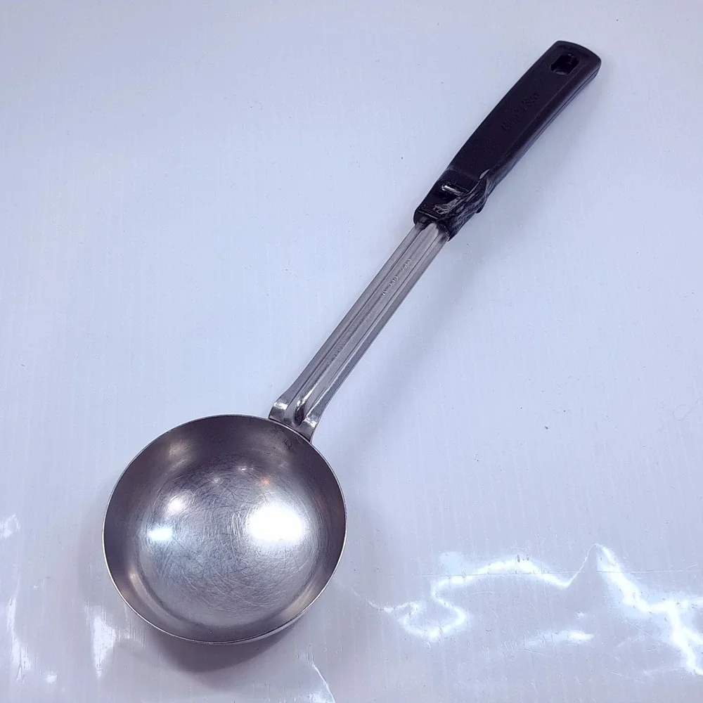 Grip N Serv Spoodle Solid stainless steel spoon ladle Black Handle Serve USA